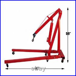 1Tonne Hydraulic Folding Engine Crane Hoist Lift Lifter Garage Workman Equipment