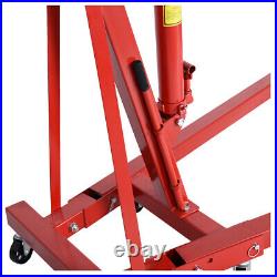 1Tonne Hydraulic Folding Engine Crane Hoist Lift Lifter Garage Workman Equipment