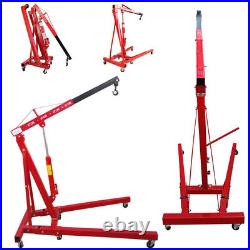 1Tonne Hydraulic Folding Engine Crane Hoist Lift Lifter Garage Workman Equipment