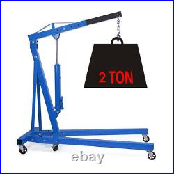 2Ton Garage Workshop Equipment Hydraulic Engine Crane Hoist Easy Movement Lifter