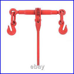 3/8in Ratchet Chain Binders 5400lbs Heavy Duty Metal Tie Down Rigging Equipment