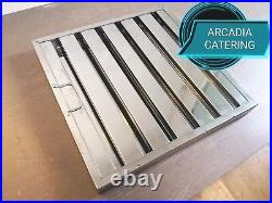 3xLOBO Heavy Duty Stainless Steel Canopy Extraction Grease Baffle Filter 495x495