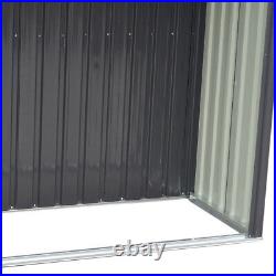 8X8FT Garden Tool Shed Storage Equipment 2 Door Windows Galvanised Steel Outdoor
