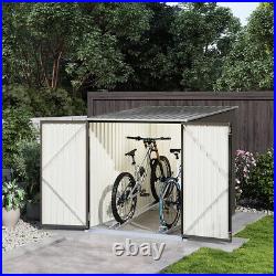 Bicycle Storage Tent Grey Metal Garden Bike Shelter Equipment Cover Shed Outdoor