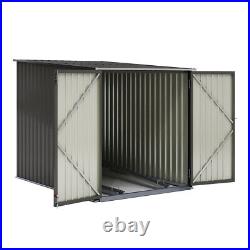 Bicycle Storage Tent Grey Metal Garden Bike Shelter Equipment Cover Shed Outdoor