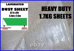 Equip Extra Heavy Duty Pro 9ft X 12ft Cotton Twill Dusts Sheet poly back 1.7kg