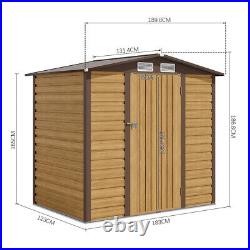 Galvanised Steel Garden Storage Shed Outdoor Equipment Tools Store Cabinet UK