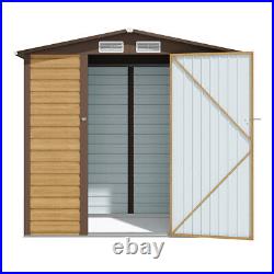 Galvanised Steel Storage Shed Outdoor Equipment Tool Room Cabinet Bicycle Shed