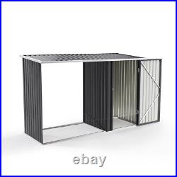 Galvanised Steel Storage Shed Outdoor Store Equipment Wood Log Tools Cabinet