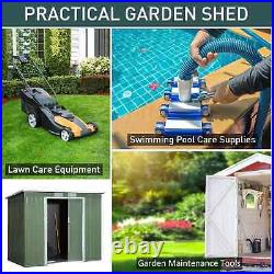 Garden Storage Shed Sloped Roof Outdoor Equipment Tool Bike Store Green Outsunny