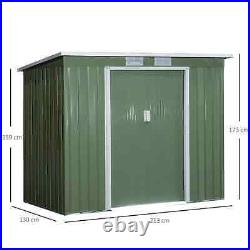 Garden Storage Shed Sloped Roof Outdoor Equipment Tool Bike Store Green Outsunny