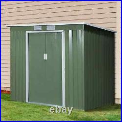 Garden Storage Shed Sloped Roof Outdoor Equipment Tool Bike Store Green Outsunny