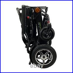 Heavy Duty Electric Wheelchair Folding Aluminium Powerchair 2x battery Carbon UK