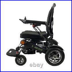 Heavy Duty Electric Wheelchair Folding Aluminium Powerchair 2x battery Carbon UK