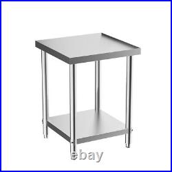 Heavy Duty Stainless Steel Kitchen Catering Work Bench Prep Table Over Shelf UK