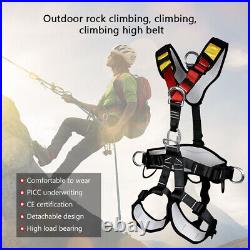 Heavy Duty Tree Rock Climbing Safety Harness Rappelling Equip Seat Belt Outdoor