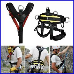 Heavy Duty Tree Rock Climbing Safety Harness Rappelling Equip Seat Belt Outdoor