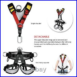 Heavy Duty Tree Rock Climbing Safety Harness Rappelling Equip Seat Belt Outdoor