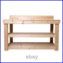 Heavy Duty Wooden Work Bench Lengths From 3ft To 8ft Treated Timber