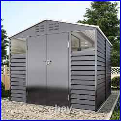 Large Storage Garden Shed Galvanised Steel Shelter Outdoor Tools Equipment House