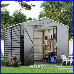 Large Storage Garden Shed Galvanised Steel Shelter Outdoor Tools Equipment House