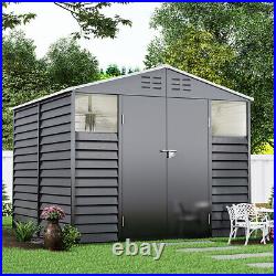 Large Storage Garden Shed Galvanised Steel Shelter Outdoor Tools Equipment House