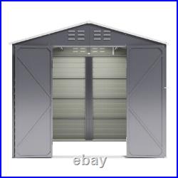 Large Storage Garden Shed Galvanised Steel Shelter Outdoor Tools Equipment House