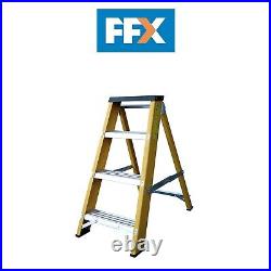 LyteLadders NGFBB4 Heavy Duty Glassfibre Swingback Step Ladder 4 Tread