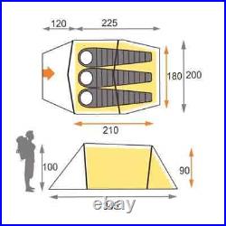 OEX Jackal III Lightweight & Compact Tent for 3 Persons, Camping Equipment NEW