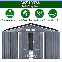 Outsunny 6.5x11FT Steel Garden Shed Tool Equipment Bike Storage Floor Foundation