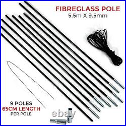 Portable Replacement Fibreglass Pole Kit Camping Repair Tent Canopy Equipment UK