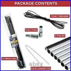 Portable Replacement Fibreglass Pole Kit Camping Repair Tent Canopy Equipment UK