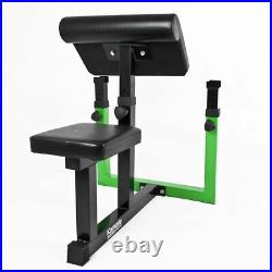 Preacher Curl Bench Arm Heavy Duty Steel Weight Bicep Gym Equipment Barbell Rack
