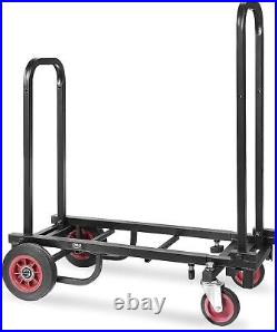 Pyle, Equipment Cart Compact Folding Adjustable Heavy Duty Trolley, 8-in-1