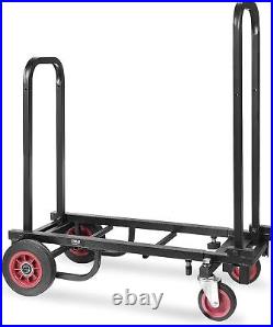 Pyle, Equipment Cart Compact Folding Adjustable Heavy Duty Trolley, 8-in-1 Sa