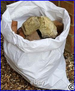 Robust White Woven Heavy Duty Rubble Bags/sacks Stitched Top And Bottom