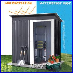 Small Garden Shed Tool Store Room Equipment Steel Box Shelter Pent Roof 5.4x3ft
