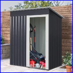 Small Garden Shed Tool Store Room Equipment Steel Box Shelter Pent Roof 5.4x3ft