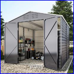 Steel Garden Shed Equipment Store Outdoor Tools Storage Box Backyard Ventilation