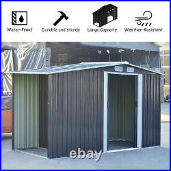 Storage Garden Equipment 2 Door Shed Galvanised Metal Outdoor 4X8 6X8 8X8 10X8FT
