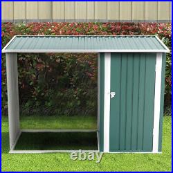 Storage Shed Wood Log Tools Galvanised Steel Cabinet Outdoor Store Equipment