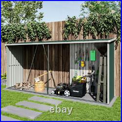 Storage Shed Wood Log Tools Galvanised Steel Cabinet Outdoor Store Equipment