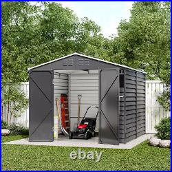 Ventilation Garden Steel Shed Equipment Store Outdoor Tools Storage Box Backyard