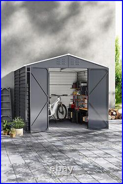 Ventilation Garden Steel Shed Equipment Store Outdoor Tools Storage Box Backyard