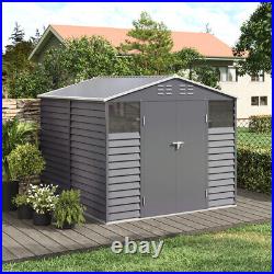 Ventilation Garden Steel Shed Equipment Store Outdoor Tools Storage Box Backyard