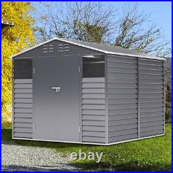 Ventilation Garden Steel Shed Equipment Store Outdoor Tools Storage Box Backyard