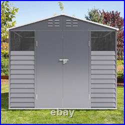 Ventilation Garden Steel Shed Equipment Store Outdoor Tools Storage Box Backyard