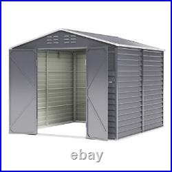 Ventilation Garden Steel Shed Equipment Store Outdoor Tools Storage Box Backyard