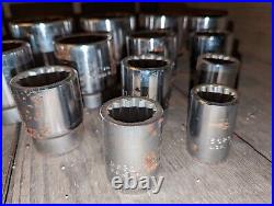 Vintage Proto Industrial 15pc Socket Set Heavy Duty Equipment 7/8-2.25