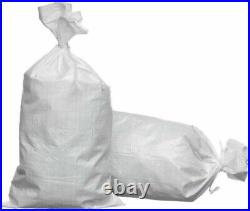 WHITE WOVEN (WPP) HEAVY DUTY DURABLE REUSABLE RUBBLE BAGS/SACKS Size 50 x 75
